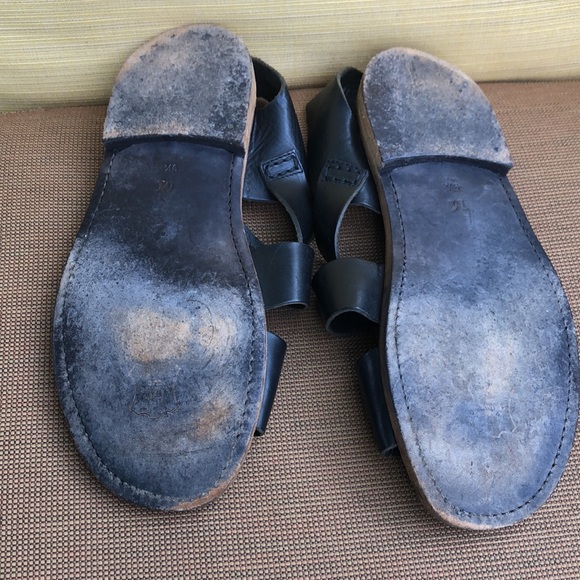 Bally Criss-cross Black Leather Sandals Size 9.5M